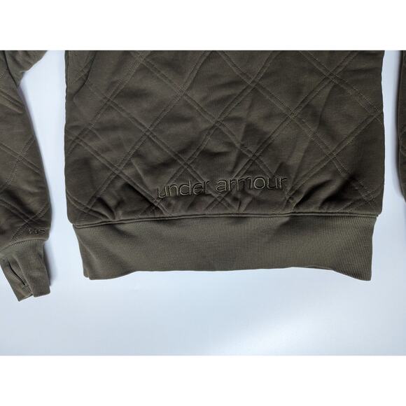 Under Armour Woman's Sz MStorm Green Full Zip Hoodie Semi Fitted Sherpa Lined... - Picture 12 of 12